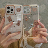 Bear Art Transparent Phone Case